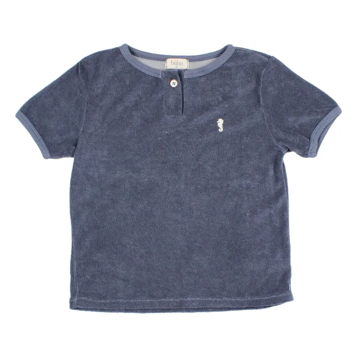 Búho T-shirt Hippocampe Eponge | Bleu marine