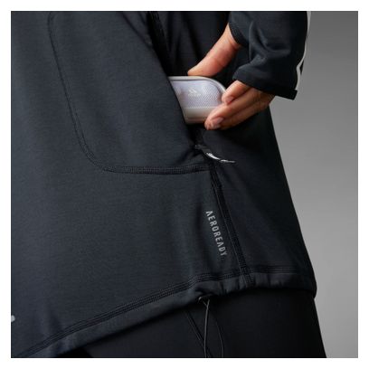 Haut à capuche Adidas Own The Run 3 Noir Femme