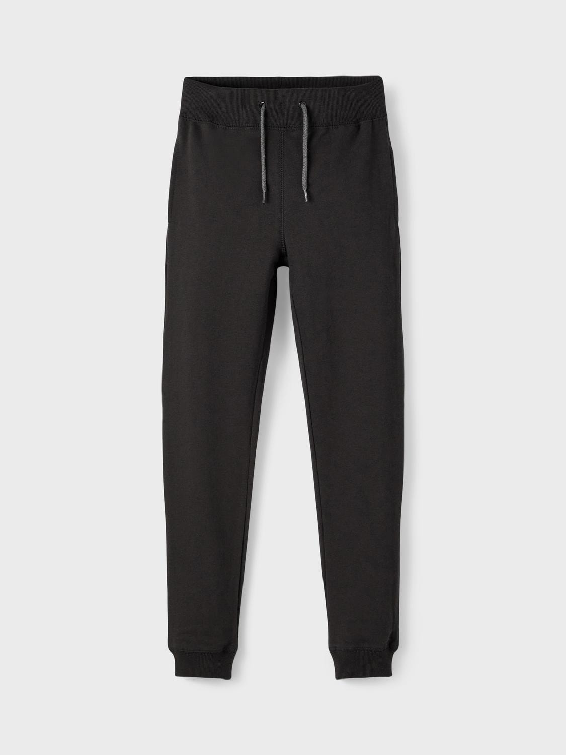 Name It Jogginghose »NKMSWEAT für Jungen mit verstellbarem Bund und Kordelzug«  unifarben, casual, regular fit, Baumwollmix, Rundhals