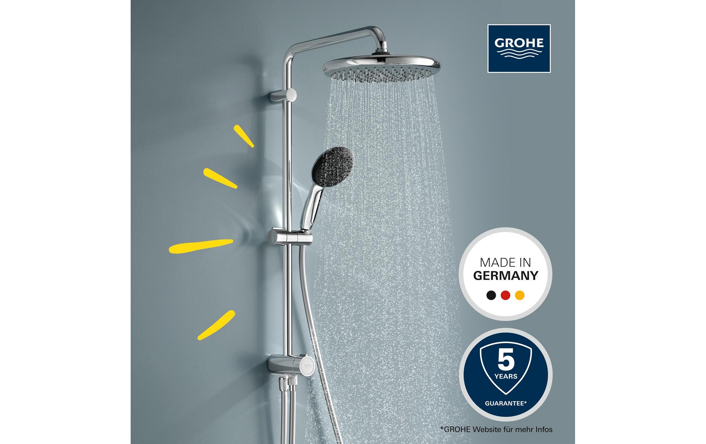 Duschsystem Vitalio Start 250 Chrom<br>Wassersparende Duschsäule inkl. Umsteller