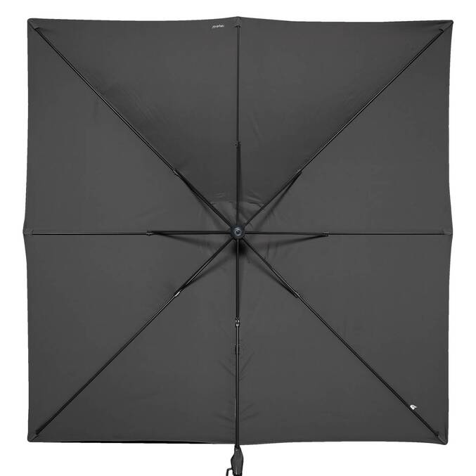 Parasol déporté carré CAYO Ardoise & Anthracite