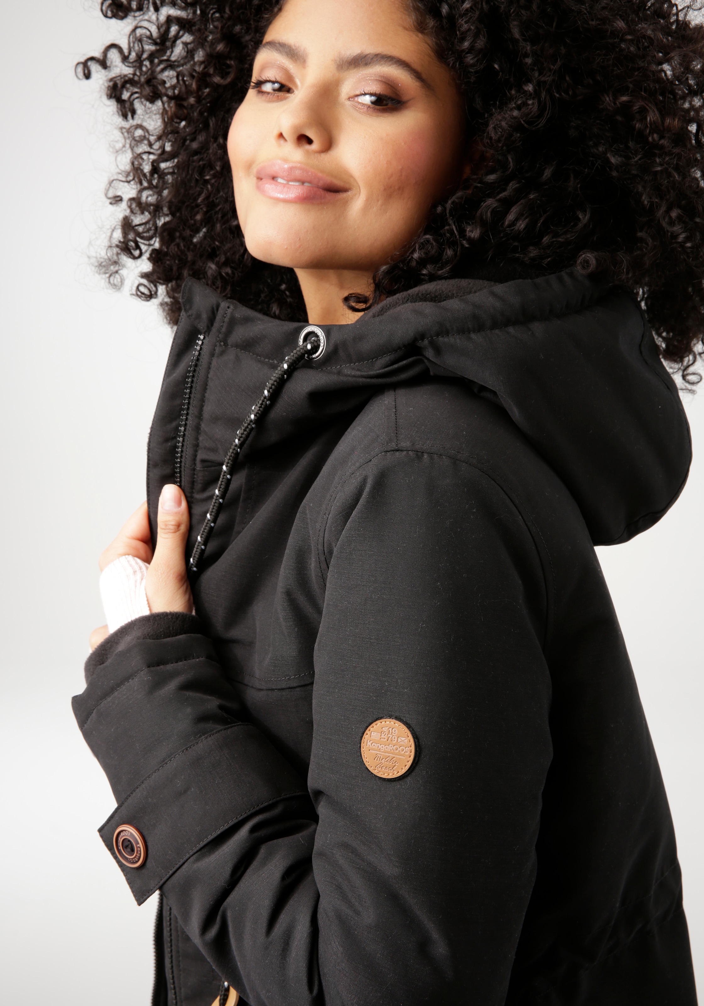 KangaROOS Winterjacke mit Kapuze mit Fleece-Fütterung