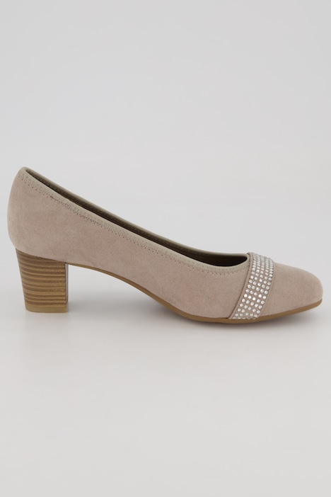 Pumps, Jana Shoes, Lederoptik, Ziersteine, Weite H