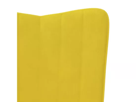 Chaise de relaxation avec repose-pied Jaune moutarde Velours