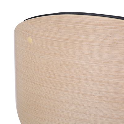 Chaise HERCULE - Bois multiplis imitation chêne clair et polyuréthane noir