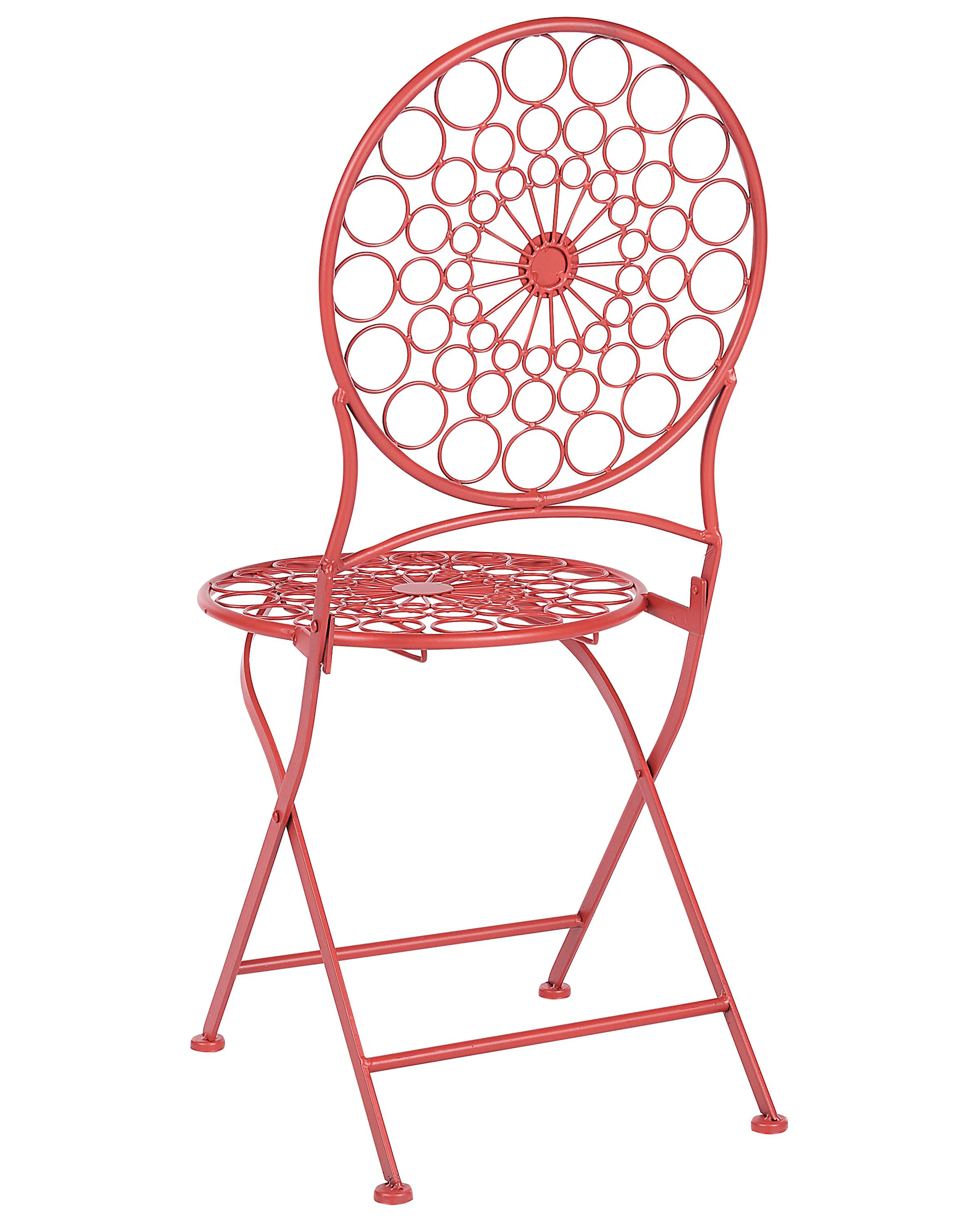 Set van 2 tuinstoelen SCARIO Metaal Rood