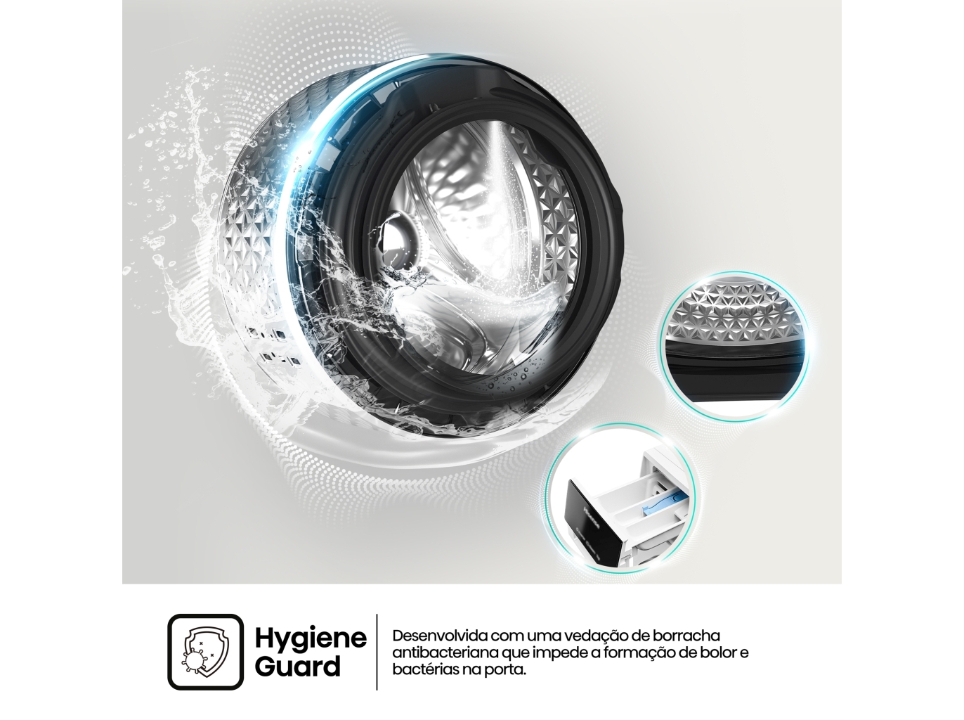 MÁQUINA DE LAVAR E SECAR ROUPA HISENSE SERIE 3S WD3S1043BW3 LAVA 10.5KG SECA 6KG