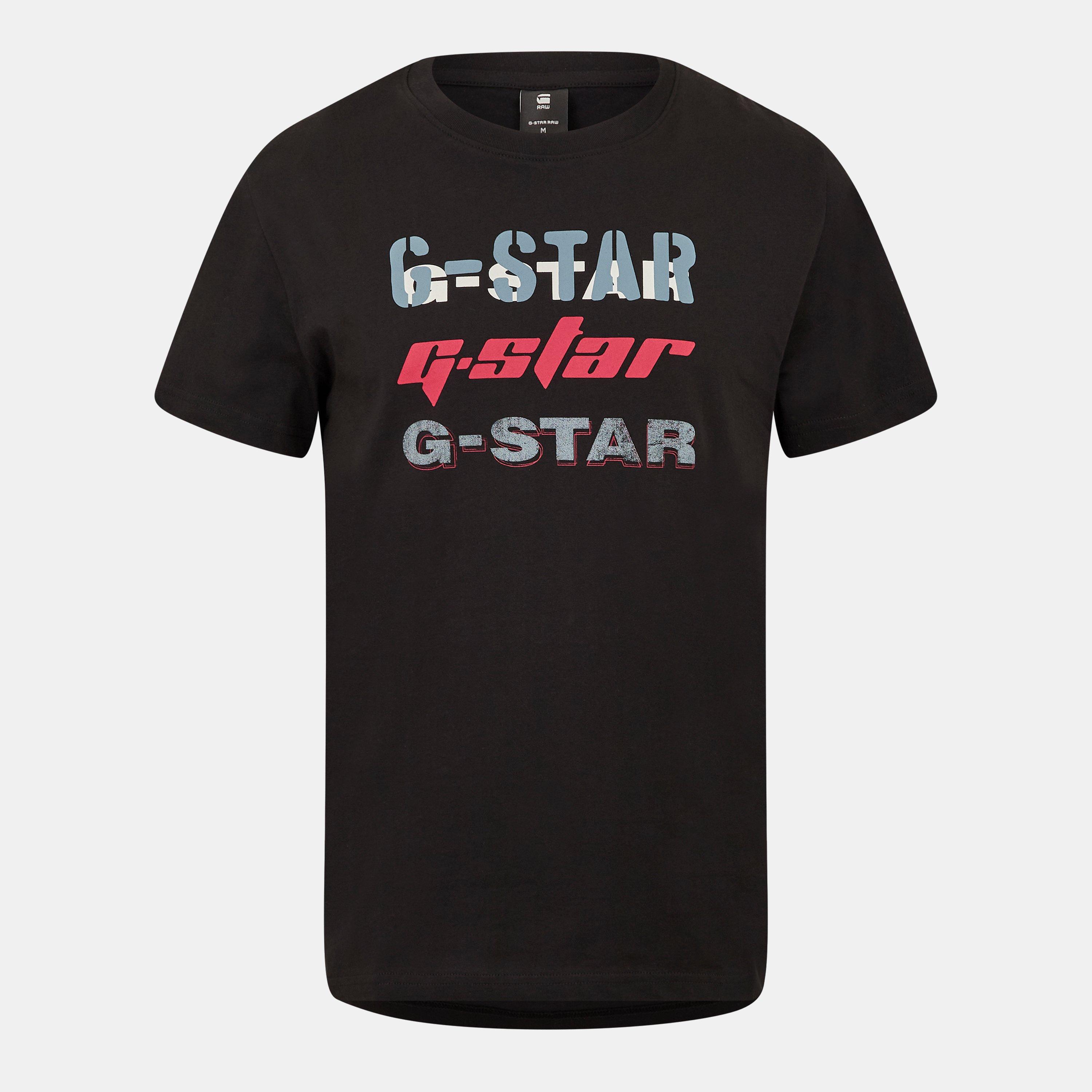 G Star Triple Logo Graphic T Shirt