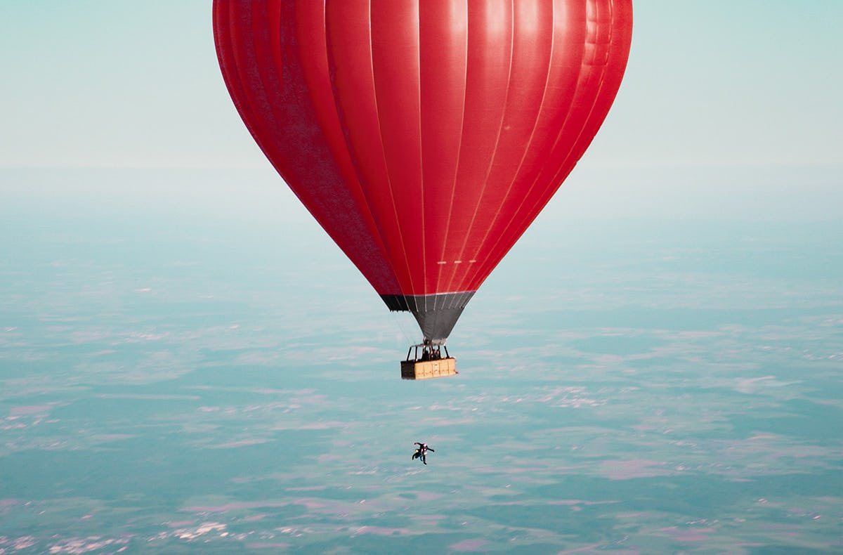 Ballon Fallschirmsprung Leutkirch im Allgäu