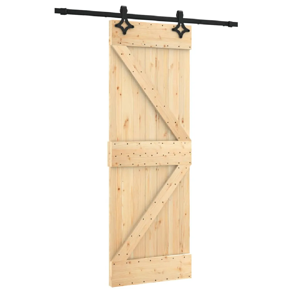 vidaXL Porte coulissante pin massif 70x210 cm