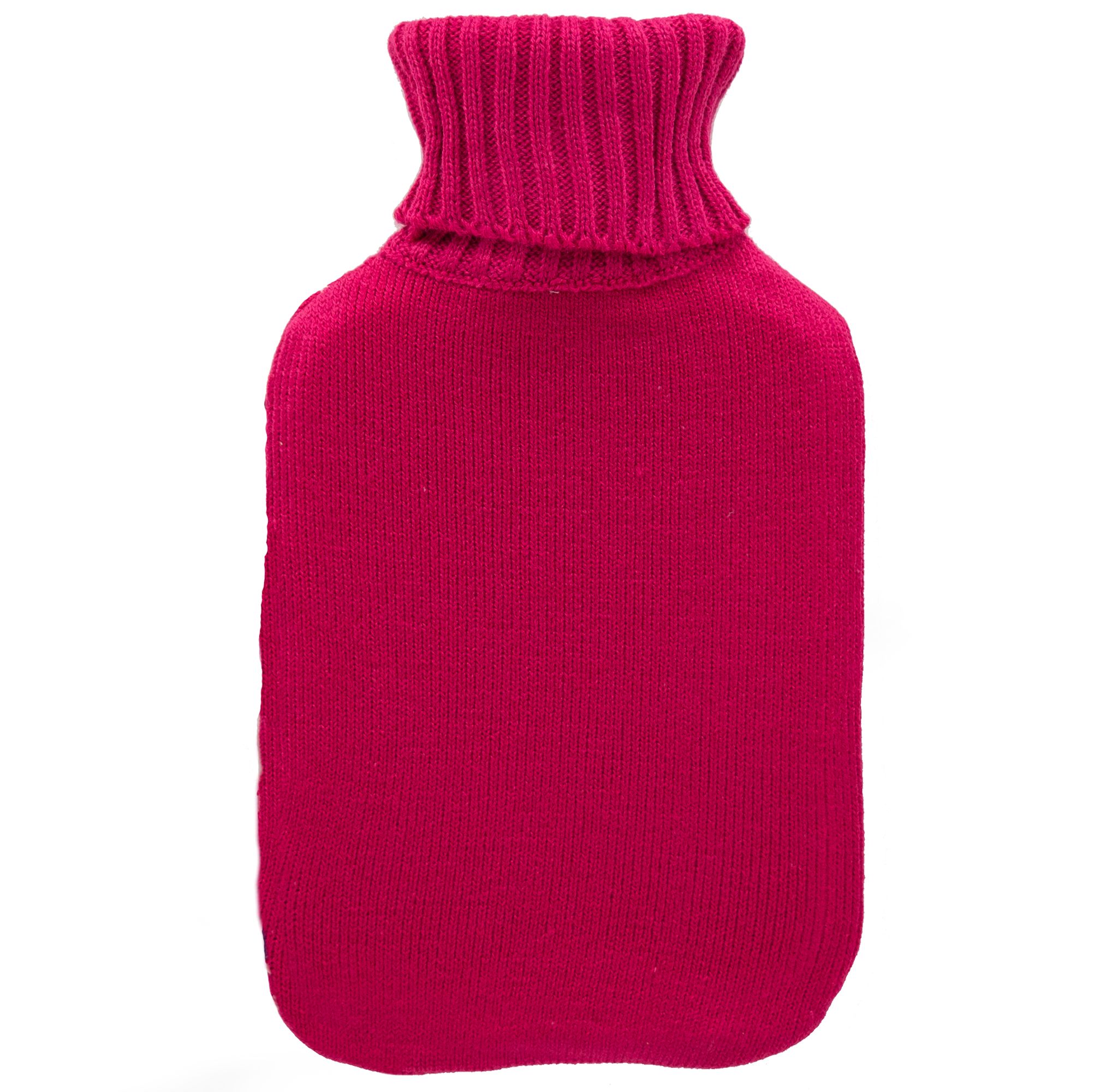 axion® Wärmflasche mit Bezug – pink | einseitig Strickmuster | (33 x 20 cm)