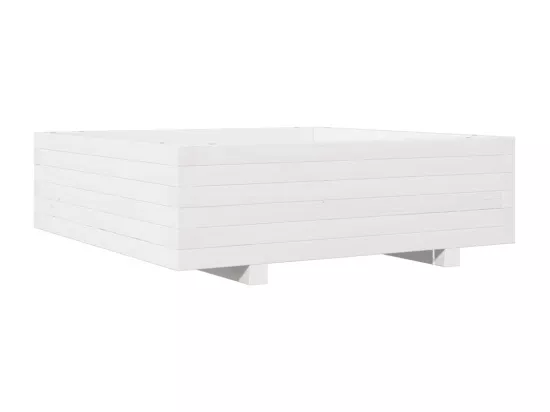 Jardinière bac lit surélevé bois blanche 80 x 80 x 45438 cm 02_0037893