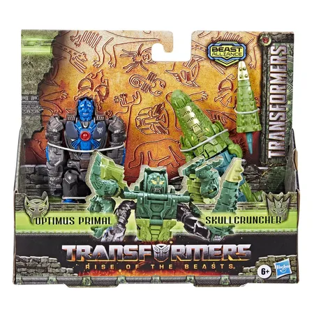 Hasbro Transformers: Aufstieg der Bestien, Beast Combiner 2er-Pack Optimus Primal & Skullcruncher