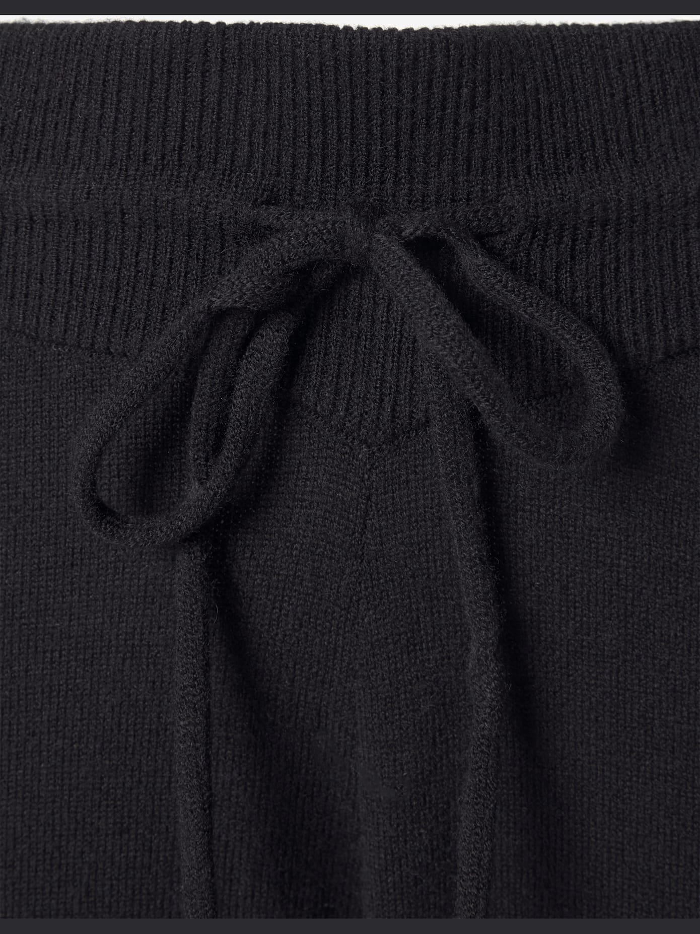 Pantalon en tricot avec bords-côtes larges