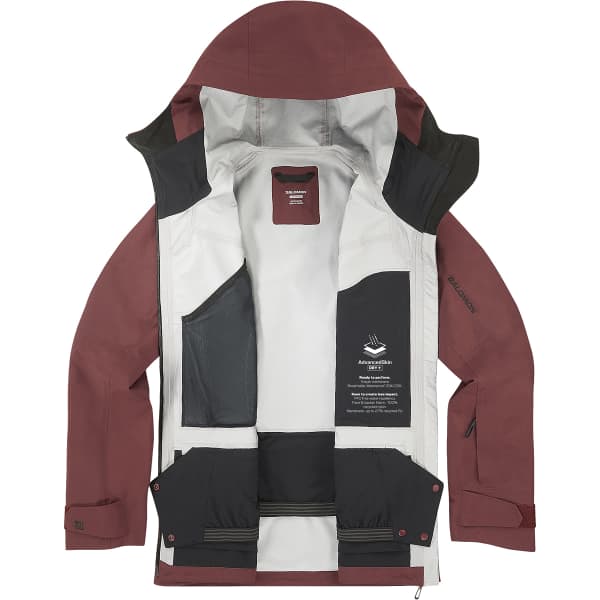 Veste de ski SALOMON ABSOLUTE 3L JKT W RUM RAISIN