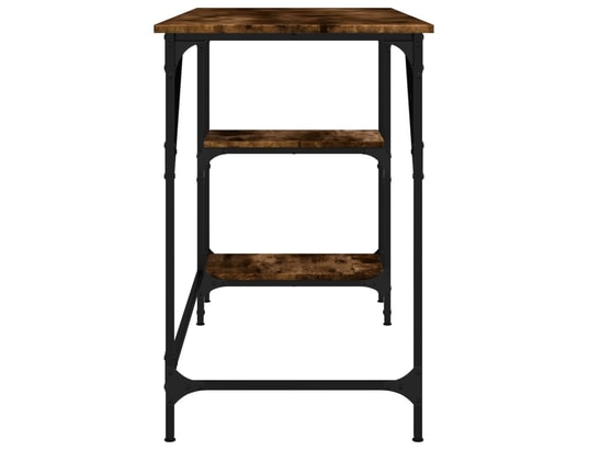 VIDAXL - Bureau chêne fumé 120x50x75 cm métal et bois d'ingénierie