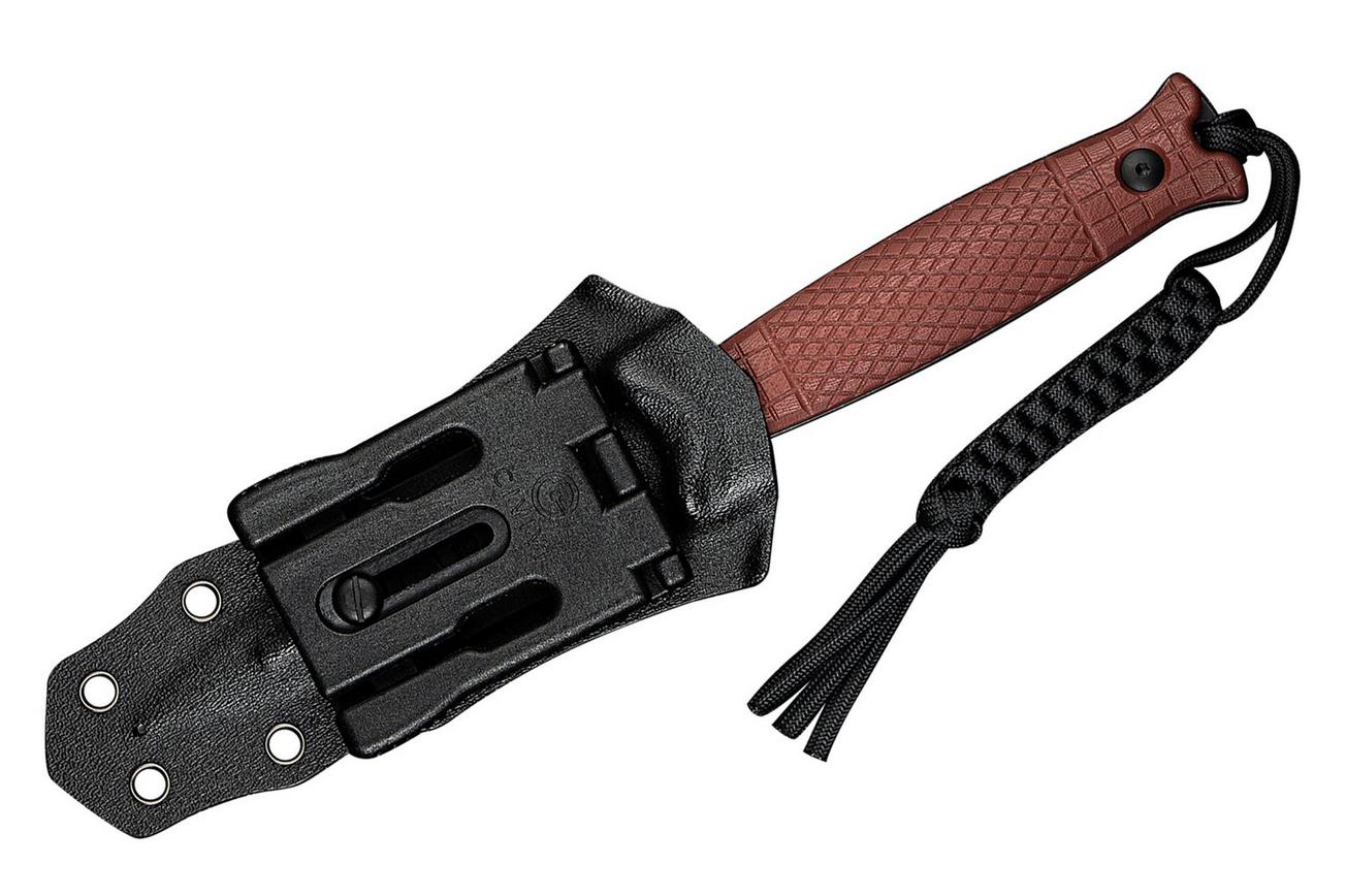 Civivi Perfrico C23026-3 Black/Gray Striped 14C28N Burgundy G10, vaststaand mes