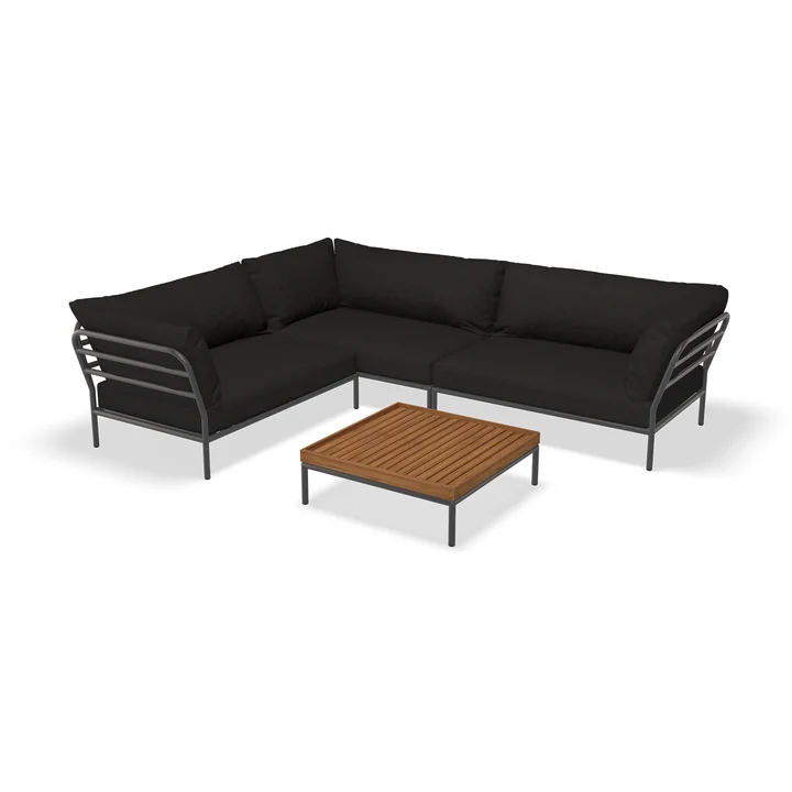 HOUE - Level 2 Loungeset 7, inkl. Beistelltisch, dark grey / charcoal