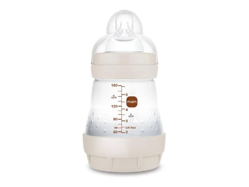 MAM Kunststoffflasche Easy Start Anti-Colic Beige 160 ml Anti-Kolik-Flasche für Neugeborene