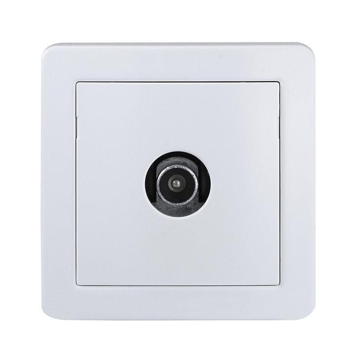 Prise TV simple complète saillie Schneider Electric Alréa blanc