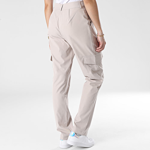Pantalon Cargo Femme Ember Satin Beige