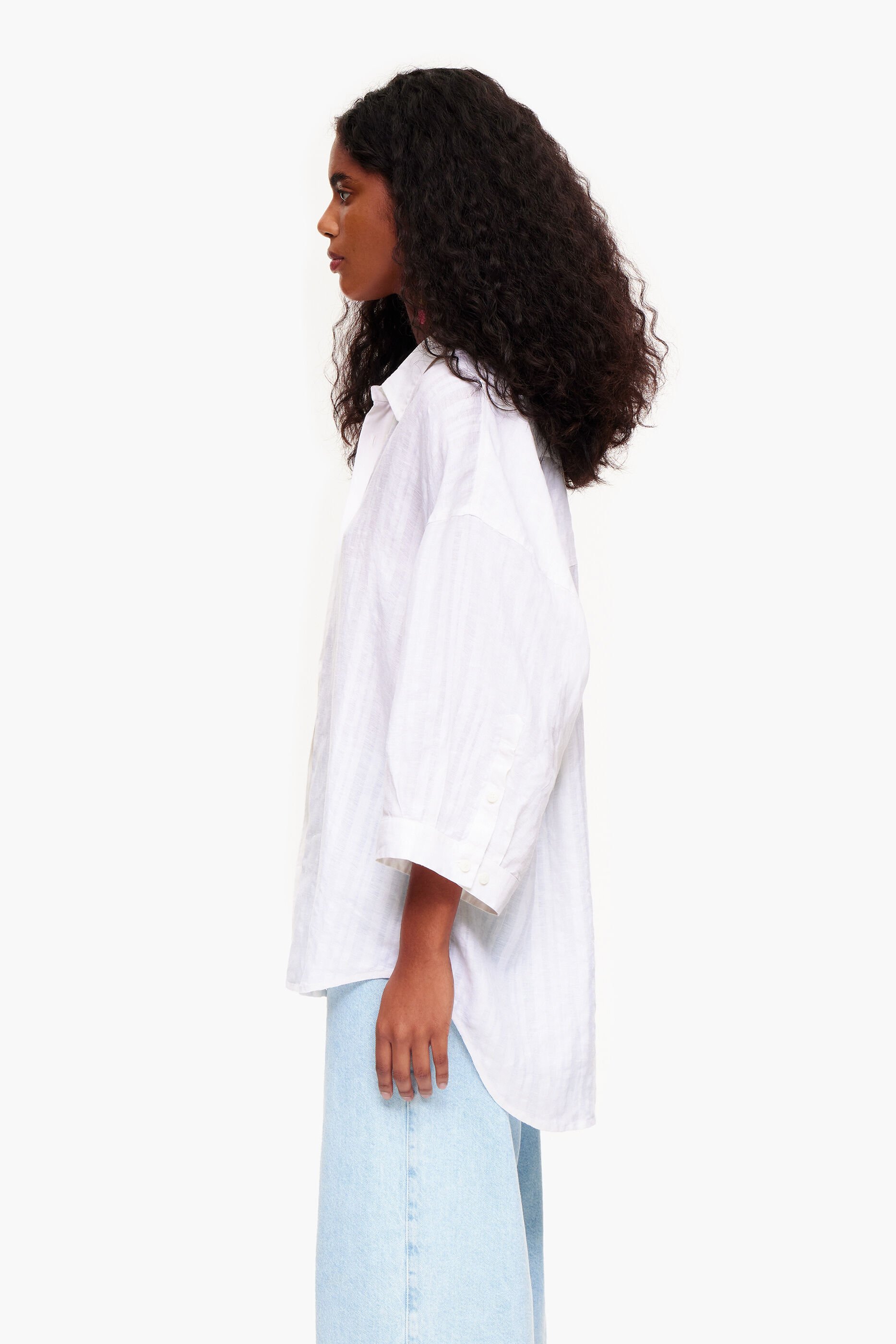 Camisa de linho branca