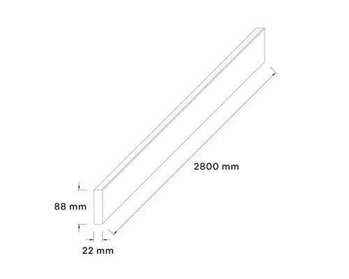 Lamellenwand voor roomdivider, lamellenwand, zwart, 2800 x 88 x 22 mm