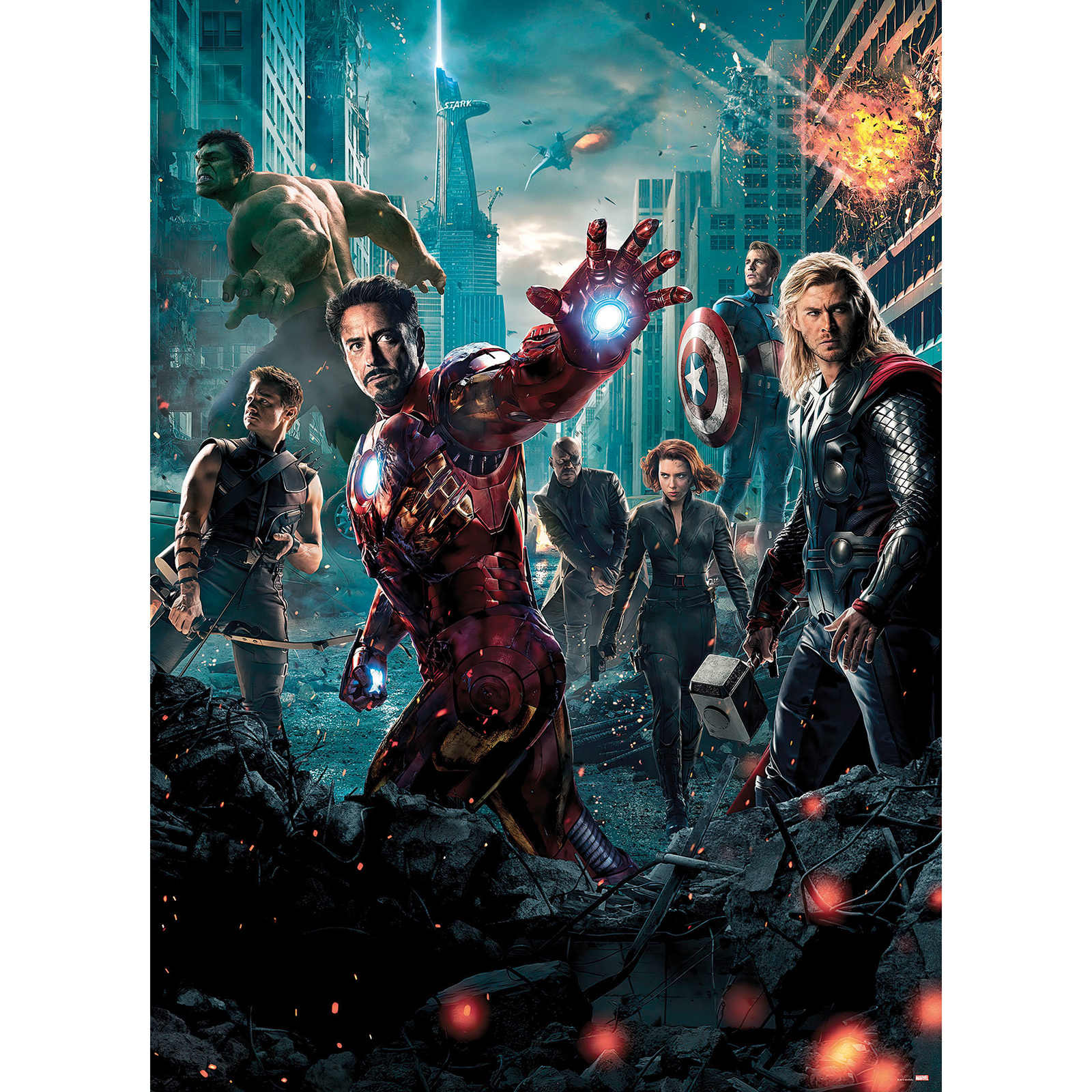Papier-Fototapete AVENGERS MOVIE - bunt - 184x254 cm