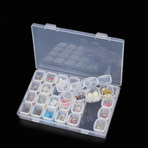 2-Pak Perleoppbevaring 28 rom for Diamond Painting - Diamantmaling