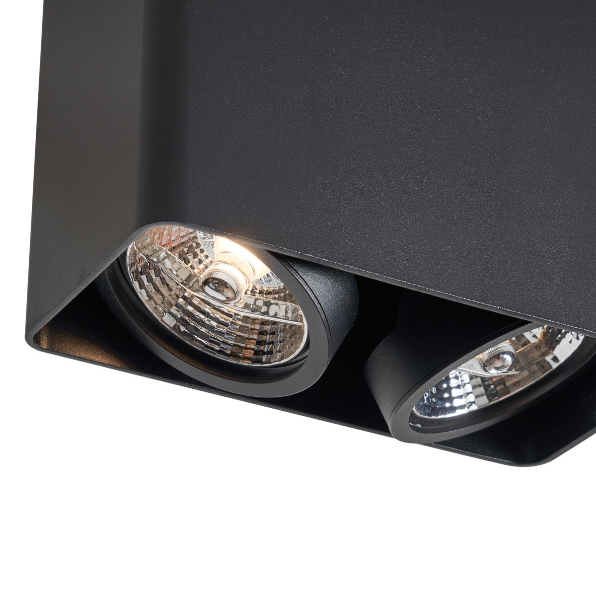 Design opbouwspot zwart GU10 70mm 2-lichts draai- en kantelbaar - Vox