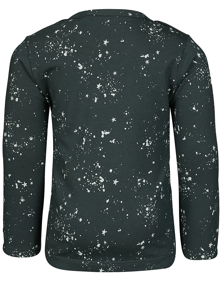 Langarmshirt GALE – AOP in dunkelgrün