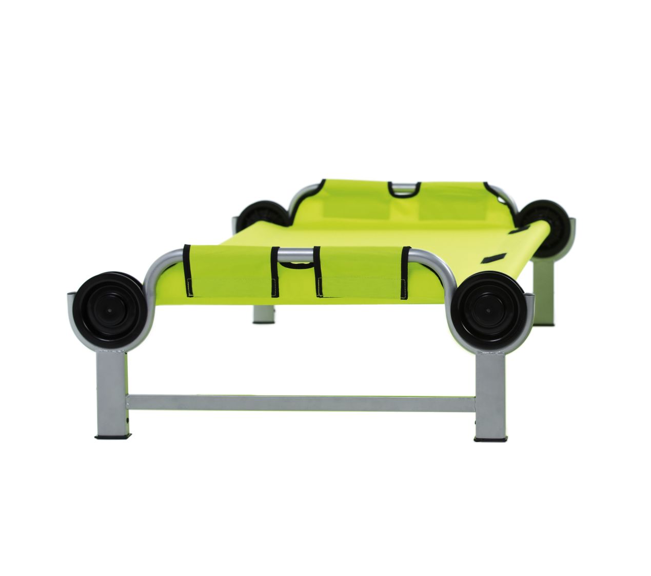 Disc-O-Bed Kid-O-Bed mit geradem Rahmen, ohne Seitentasche, grün