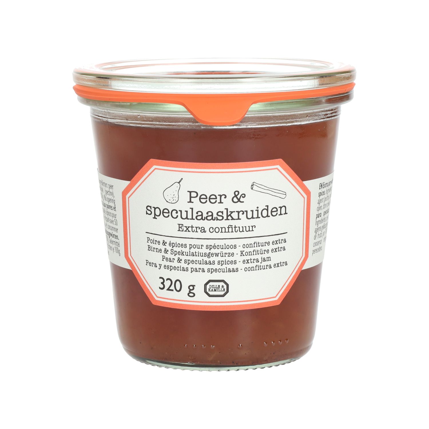 Extra-confituur, peer & speculaas, 320 gram