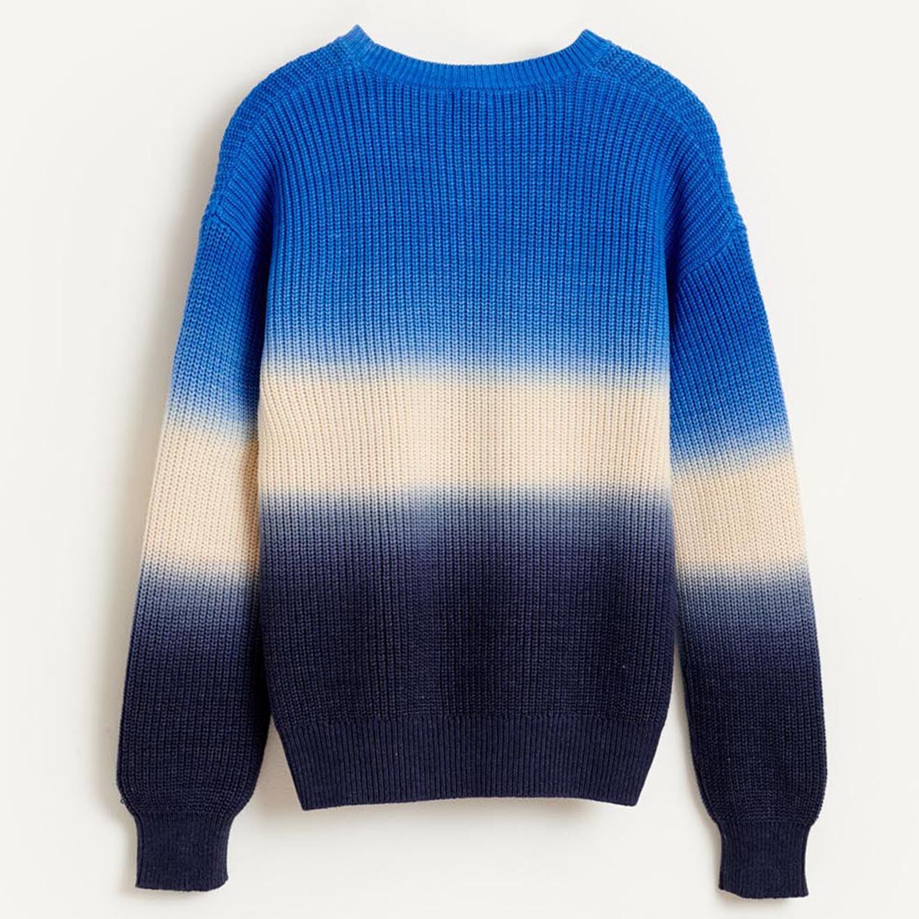 Bellerose Pull Gelbo en Maille de Coton mélangé tie and dye bleu
