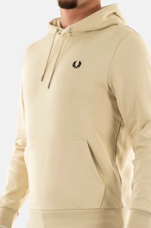 Sweat fred perry tipped hooded sweatshirt v54 oatmeal / black