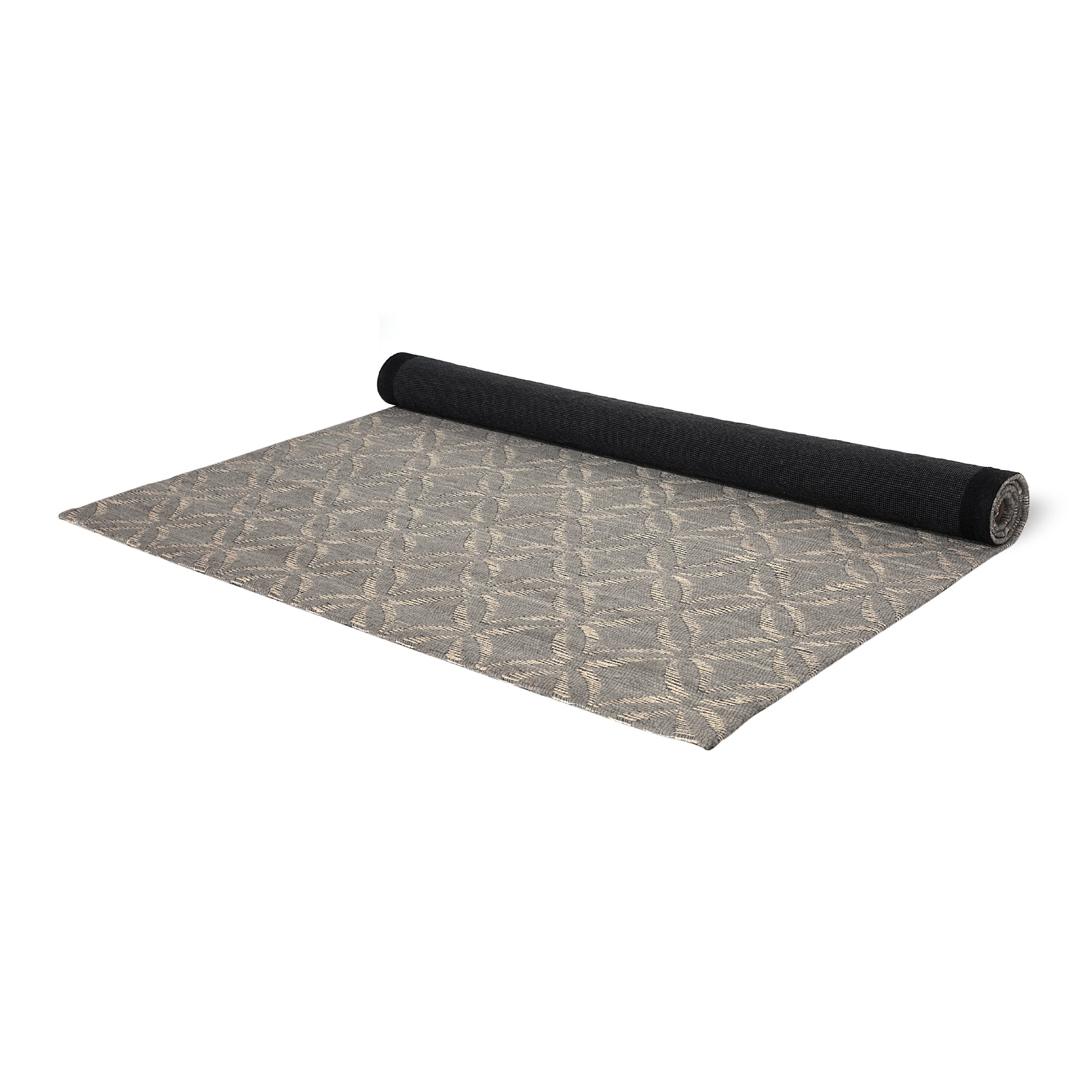Teppich 'Kasi', handgewebt, grau, T 140 cm, B 200 cm von fischer's lagerhaus