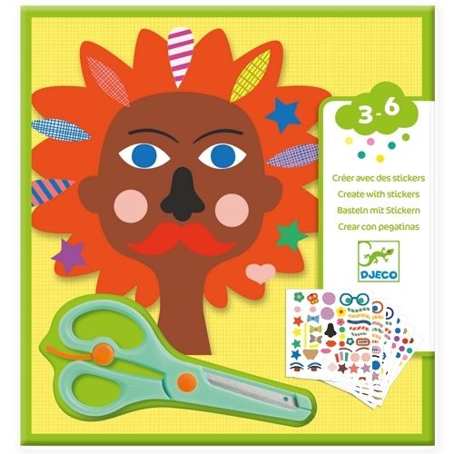 Djeco knutselset creëren met stickers - kapper