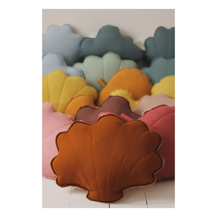 Moi Mili Coussin Coquillage en lin | Caramel