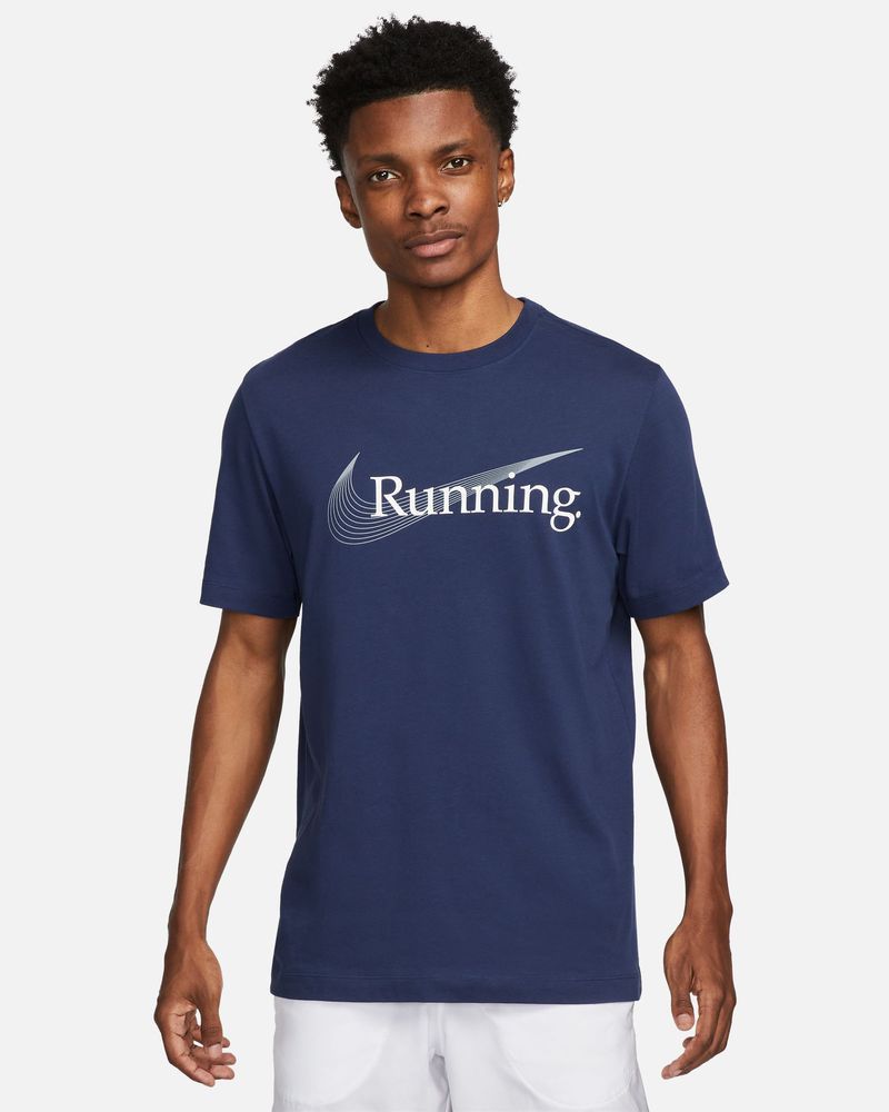 T-shirt de running Nike Dri-FIT Bleu Marine pour homme