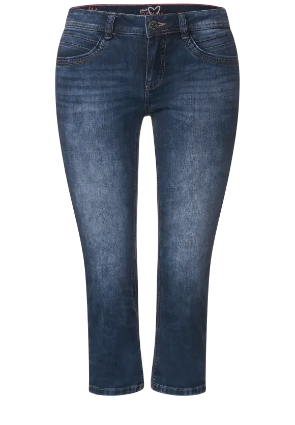 Casual Fit Jeans in 3/4 - brilliant indigo wash