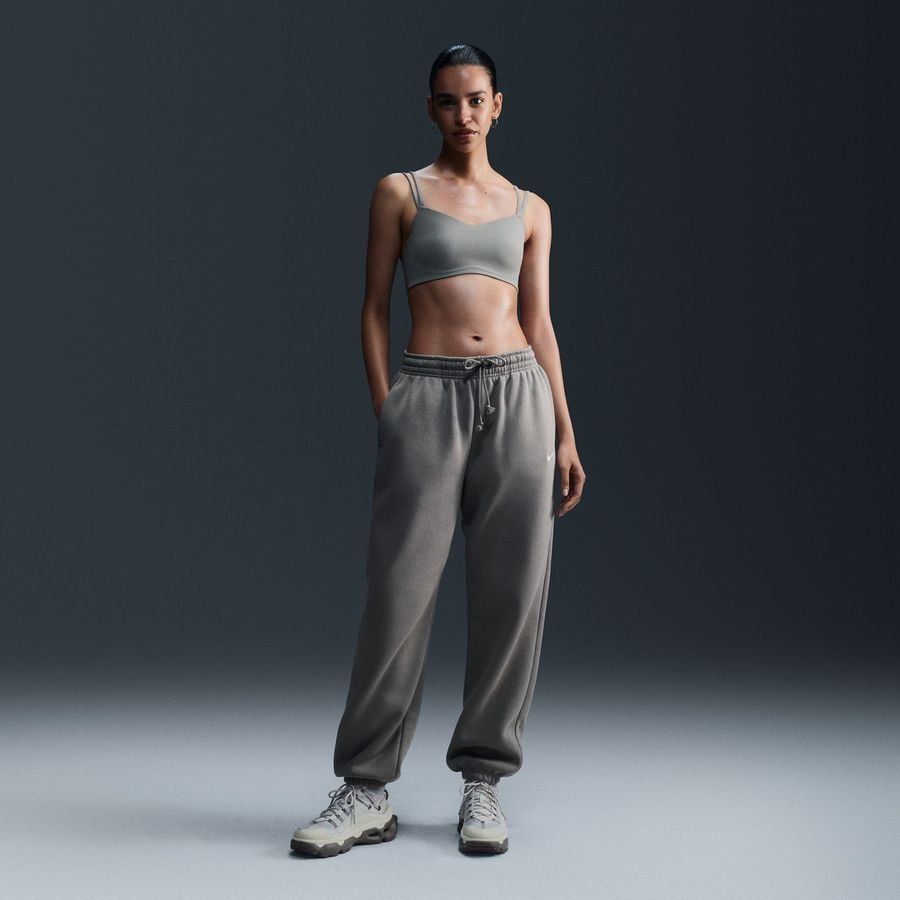 Nike Bas de Survêtement Phoenix Fleece Oversized - Vert/Blanc Cassé Femme