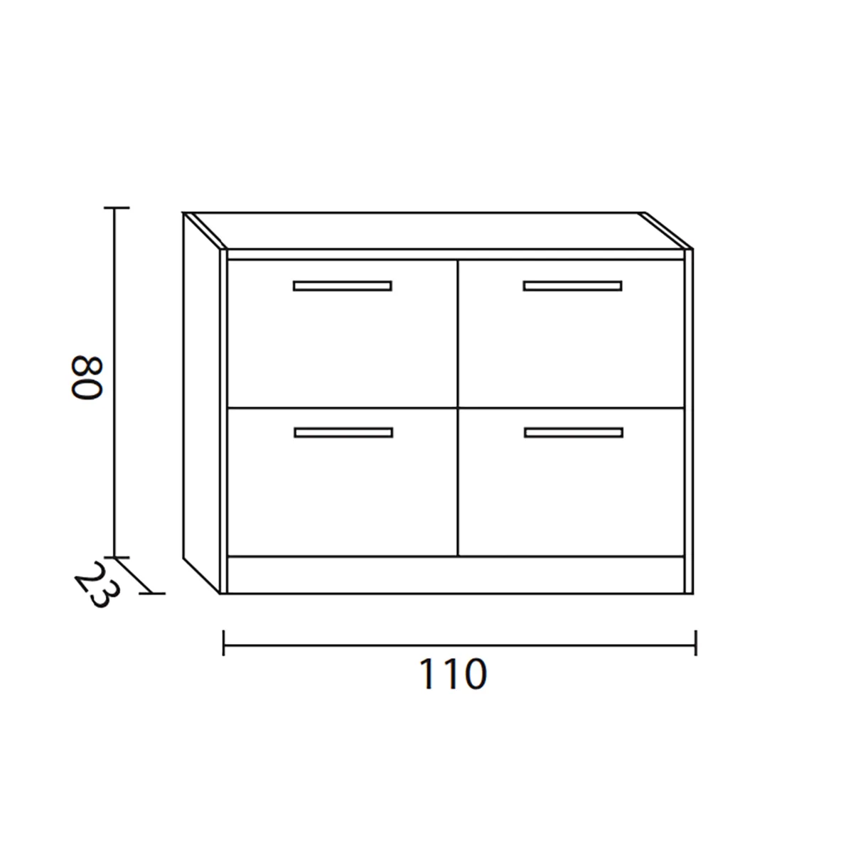 pegane Commode - Noyer
