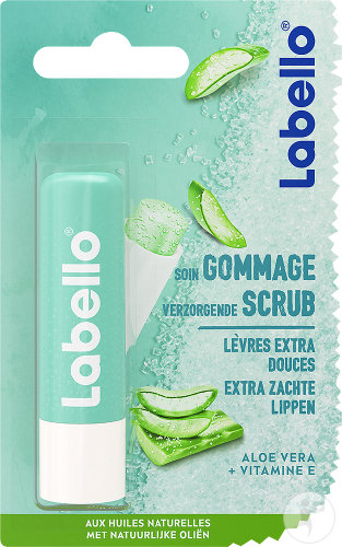 Labello Soin Gommage Lèvres Extra Douces Aloe Vera + Vitamine E Stick 4,8g