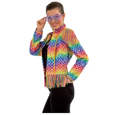 Festartikel Müller bunte Damen-Discojacke, Größe L