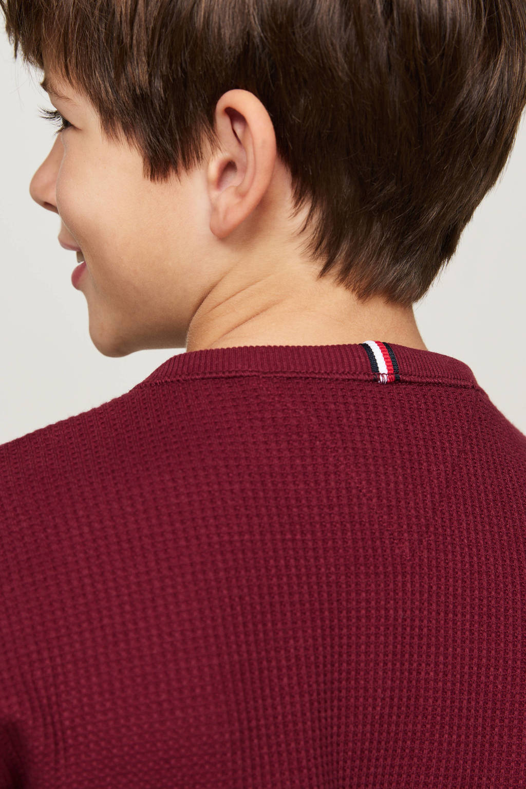 Tommy Hilfiger gestreepte longsleeve oudroze
