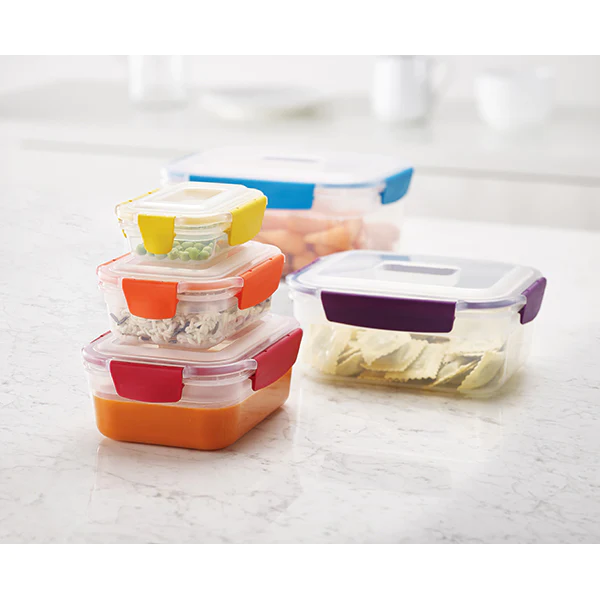 Set de 5 boites de conservation Nest Lock multicolores avec couvercles