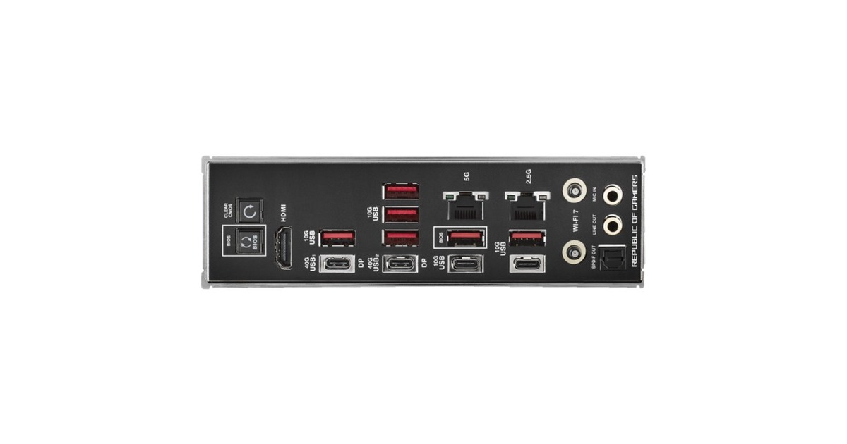 ASUSROG CROSSHAIR X870E HERO socket AM5 moederbord  (5Gb-LAN,  2,5Gb-LAN, Wi-Fi 7, BT, Sound, ATX)