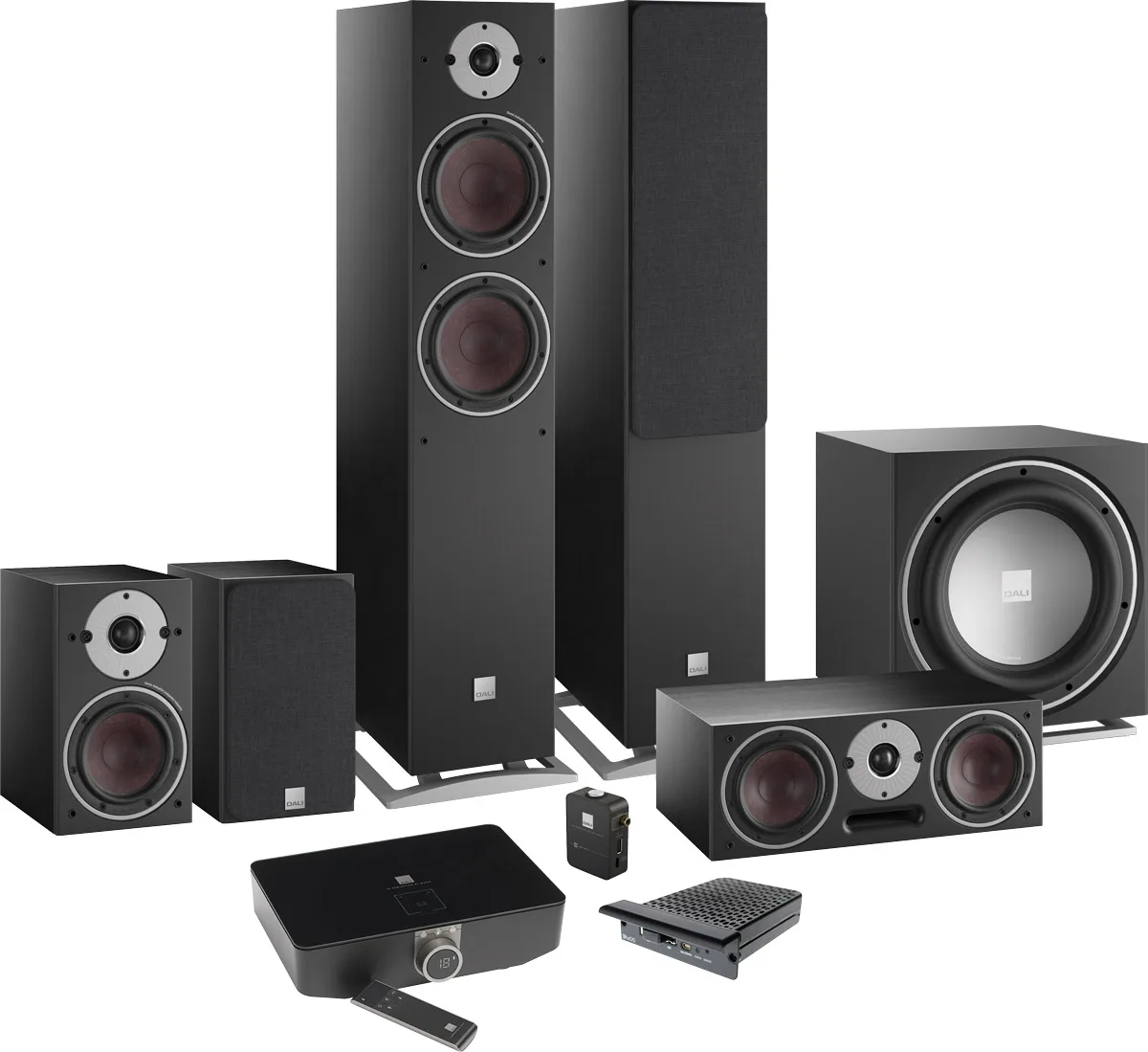 DALI Oberon 7 C HC 5.1 Noir Home-cinéma sans fil