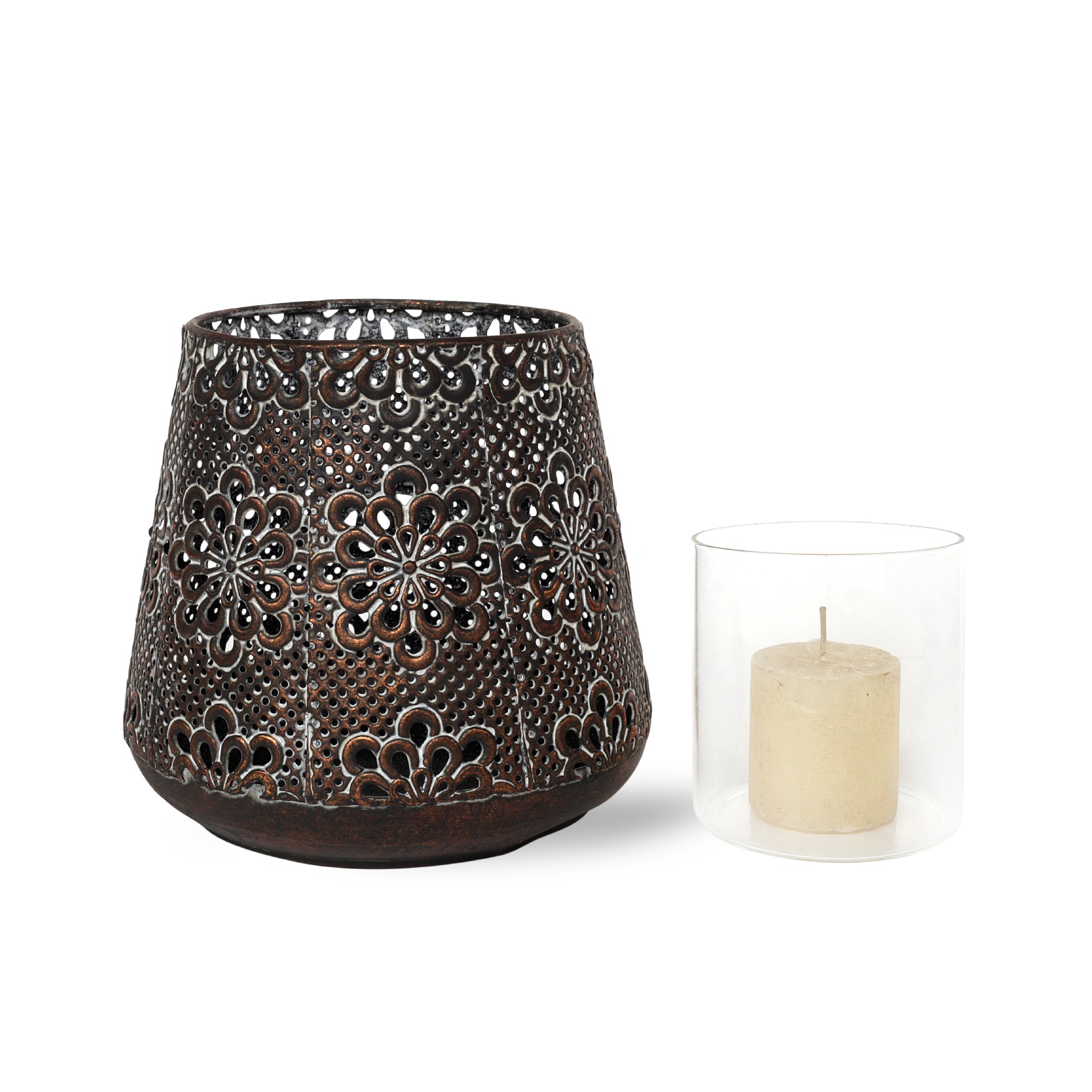 Windlicht 'Moora', Ø 13 cm, H 13 cm von fischer's lagerhaus