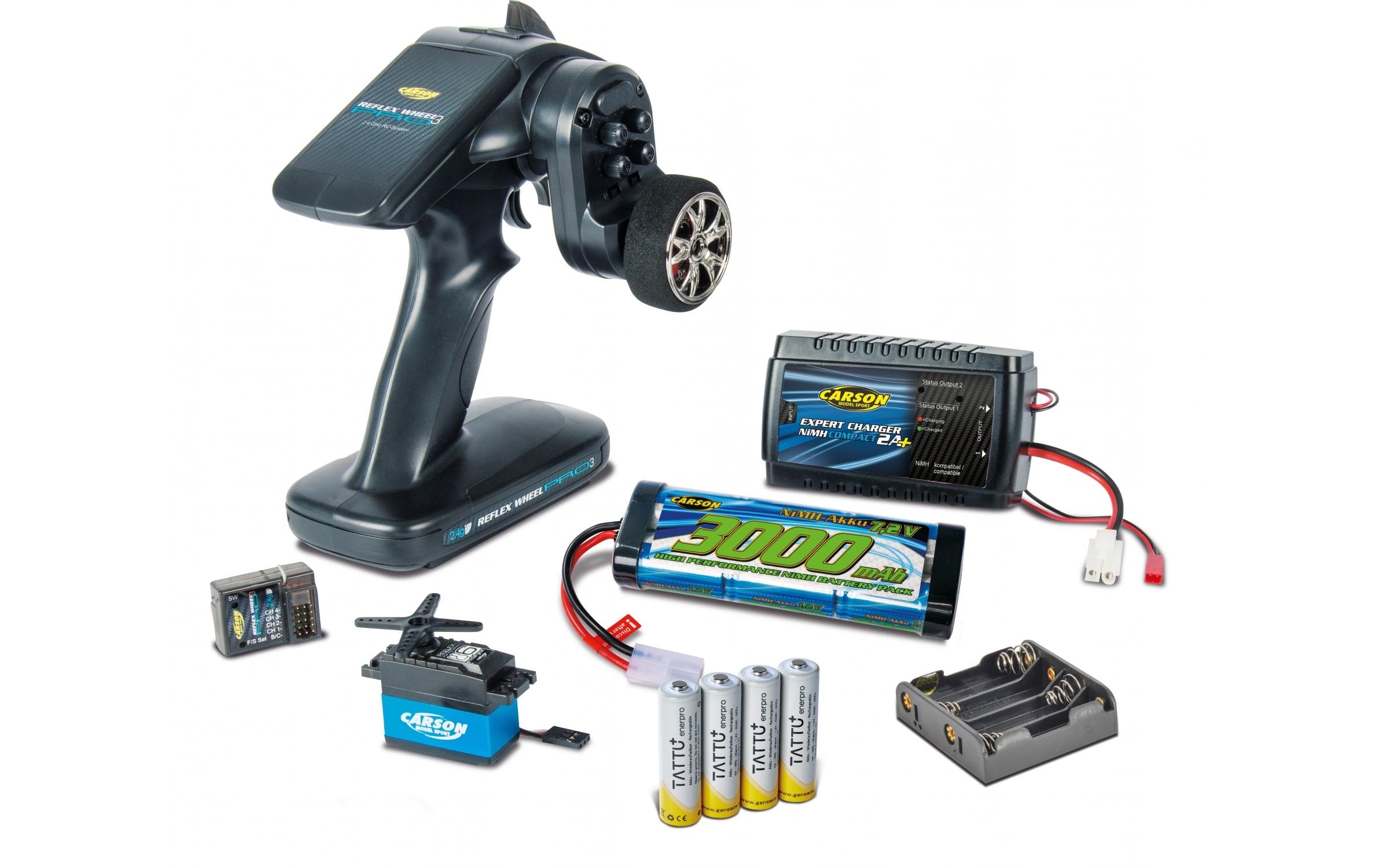 RC Starter Kit Reflex Pro 3 Elektro-Set<br>Ergänzungsset für RC-Autos und Boote inklusive Servo, Akku und Ladegerät